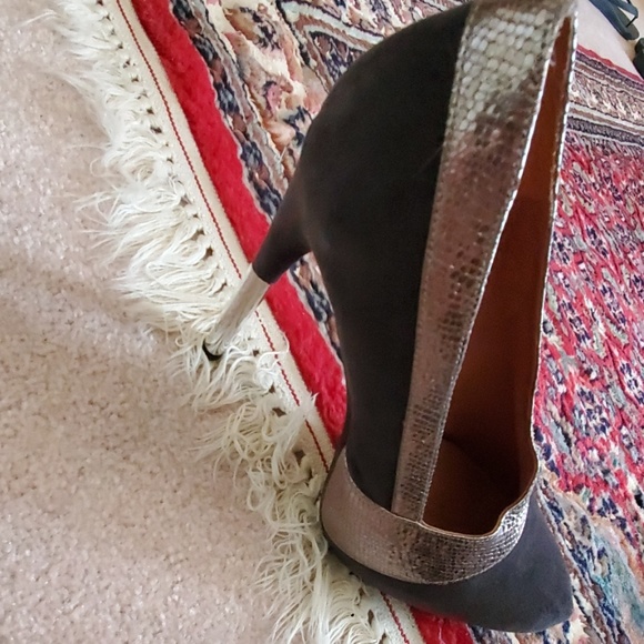 Sigerson Morrison Suede and metallic stiletto pumps - Picture 3 of 7